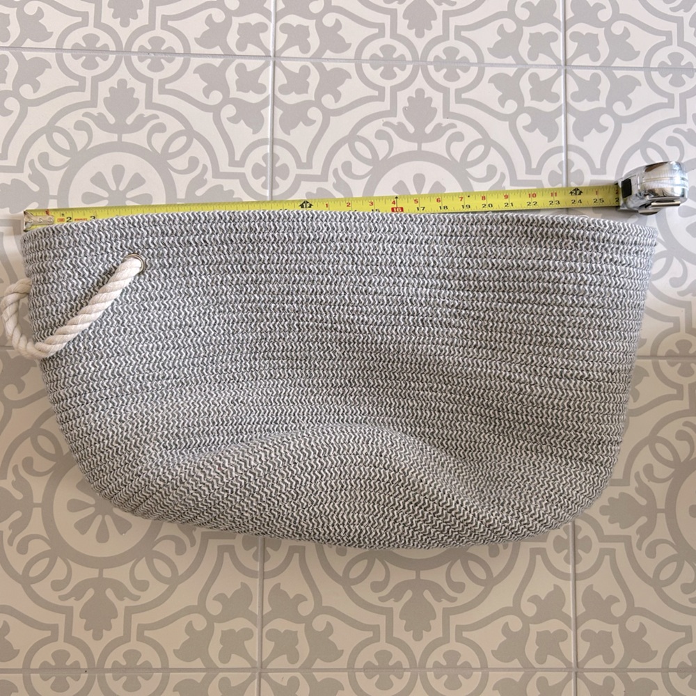 Amazon - Gray Woven storage tote/basket
